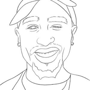 Monochrome Line Art Portrait Illustration